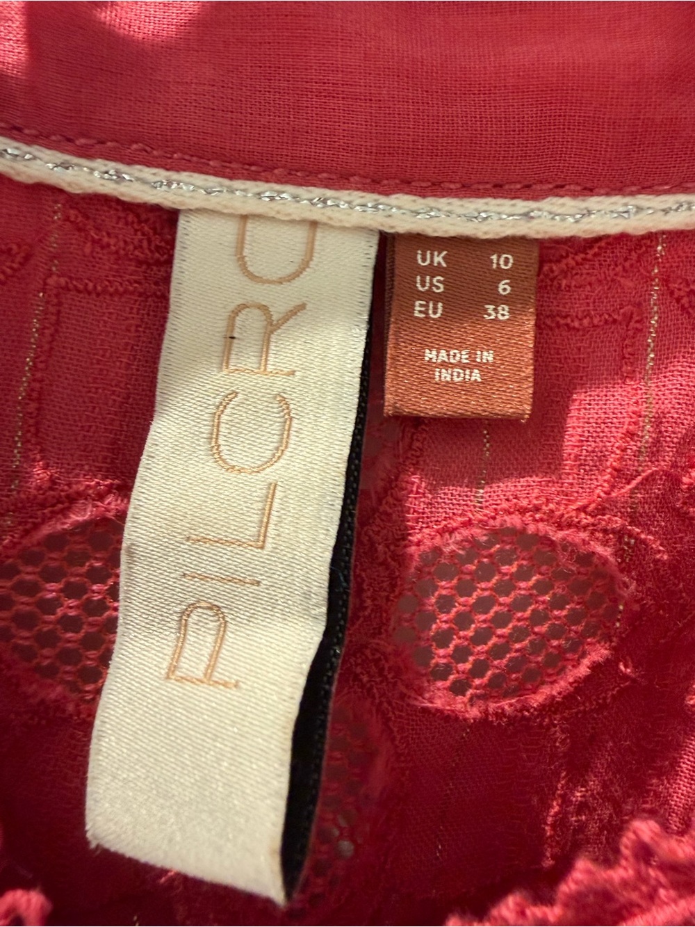 Anthropologie Pilcro The Victoria Lace Buttondown Blouse | Sz 6 - Picture 7 of 8